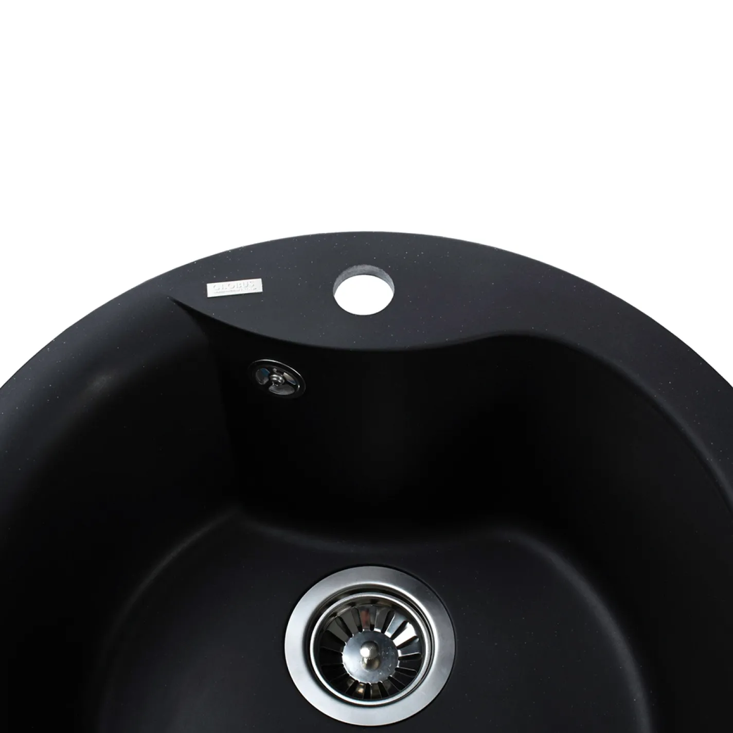 Гранітна мийка Globus Lux ORTA 485 мм-А0002, чорний - Фото 2